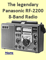 The legendary Panasonic RF-2200 8-band radio. referred to by many as “the Holy Grail” of shortwave portables, others say it’s “the best AM/FM/Shortwave portable radio ever made.